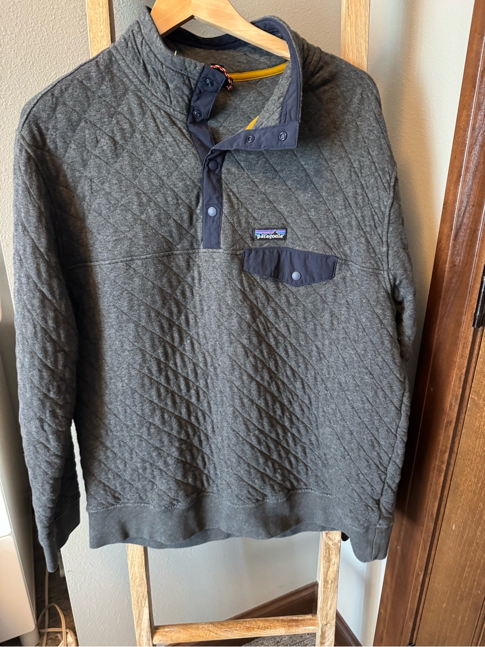 Patagonia Quilted Snap Pullover - Charcoal